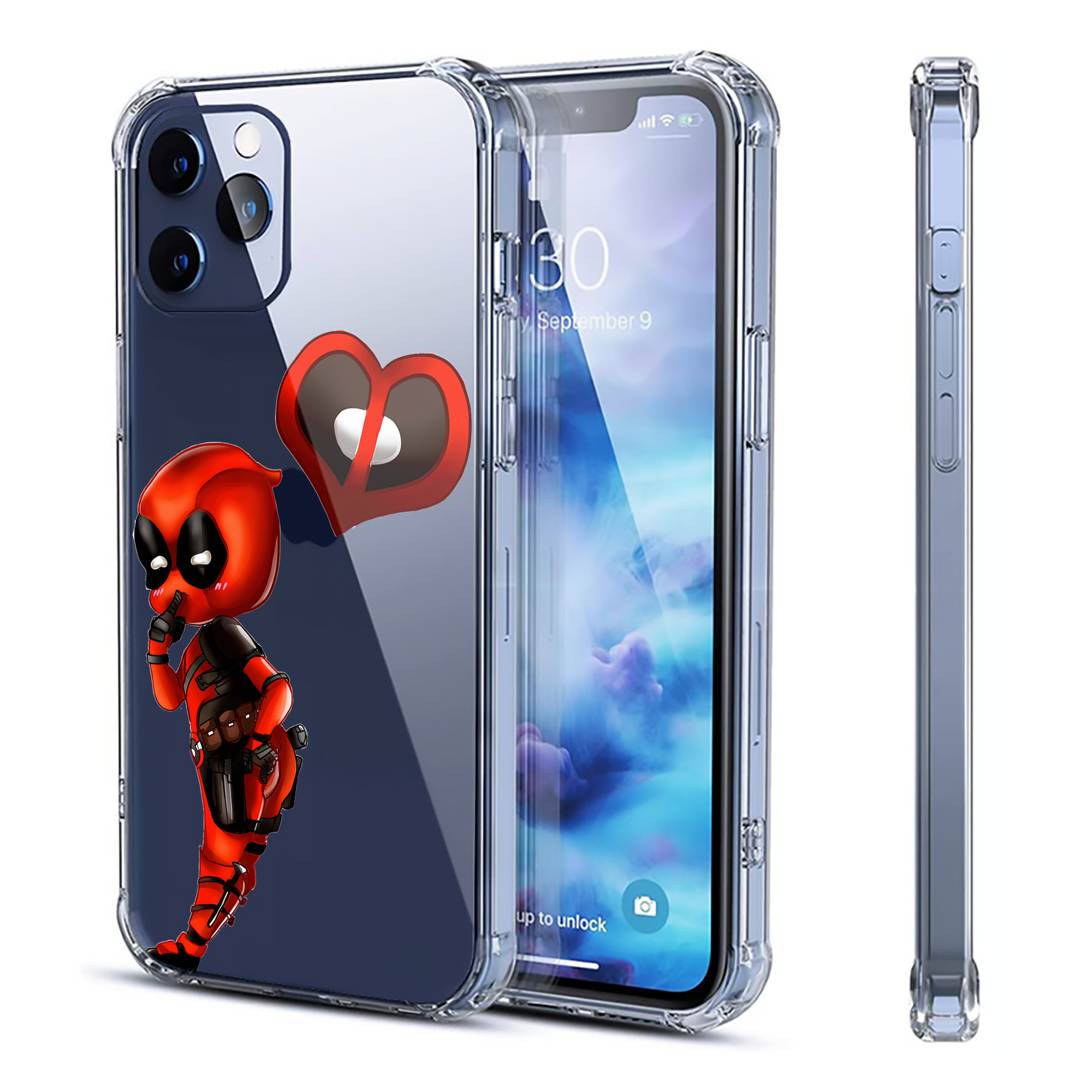 （画像用） Deadpool デッドプール 【iPhone 12シリーズ対応】透明スマホケース（クリアソフトケース）